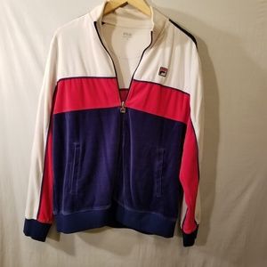FILA- Athletic "Like New" Velour Heritage Jacket